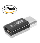 Usb-c To Micro USB Adapter 2PK Black Techmatte