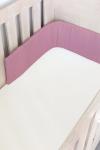 Lavender Pink Muslin Cot Bumper - Cover & Inner