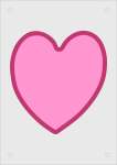 Pink Heart - Acrylic Wall Print - 600MM X 600MM