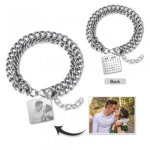 CBA103790 - Personalized Photo Bracelet Stainless Steel