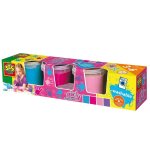 4 Pots Of Finger Paints Modern Colours