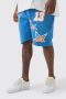 - Men's Plus Size Homme Turbo Shorts In Blue - Blue