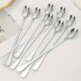 Premium Stainless Steel Long-handle Spoon Set For Iced Tea Coffee & Desserts - Dishwasher Safe Perfect For Everyday Use & Entertaining