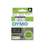 Dymo D1 Tape 6MM X 7M Black On Clear