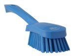 Vikan Hard Short Handle Washing Brush Blue 270MM - Industroclean