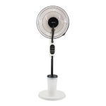 Mellerware Fan Mist 3 Speed Plastic White 40CM 75W "eezi Breezi