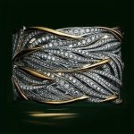 Trendy Wide Ring Silver Plated Inlaid Full Of Shining Zirconia Silvery Leaf Design Match Daily Outfits Suitable For Men And Wome