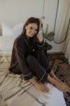Long Sleeve Pj Set - Chocolate - Large