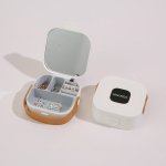 Compact Travel Jewelry Organizer With Integrated Mirror