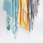 Large Contemporary Towel Variegated Stripe 85X160CM