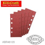 Sanding Sheet Orb 95 X 230MM 120GR Plain With 8 Holes 5 PK