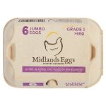 Midlands Jumbo Eggs 6 Pack