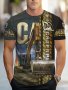 Men's Excavator Graphic Print T-Shirt Short Sleeve Crew Neck Tee Men's Clothing For Summer Outdoor