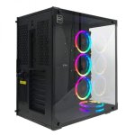 Redragon Wideload Rgb Tempered Glass FRONT SIDE|3XRGB Fan|atx|micro Atx|mini ITX|EATX|390MM Gpu Black