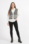 Knitted Vest - Xlxxl Grey And White
