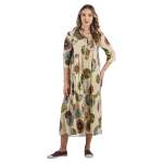 Multi Circle Tiered Maxi Dress - Butter L xl