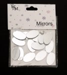 Oval Mirrors 15PCS 26X15MM