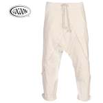 2-TEXTURED Raw-edge Corduroy Pants - Cream M l