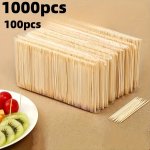 1000 100PCS Bamboo Dental Flosser Picks Deep Cleaning Dental Floss For Proper Oral Care Portable Hygienic Flosser For Travel Dai