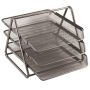 M700S Wire Mesh Metal Desk Letter Tray Set - 3-TIER - Silver