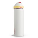 Insulated Water Bottle With Straw - Encool Stainless Steel Water Bottle With Push Button Lid Leak-proof & Bpa-free Keeps Cold Fo