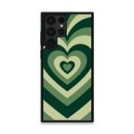 Custom Printed Tpu Cases - Samsung Galaxy S22 Ultra 5G & 39 Dark Green Heart& 39 By