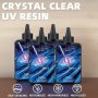 Premium Uv Resin Kit - 400G Quick-cure Crystal Clear Epoxy For Diy Crafts & Jewelry High Gloss Finish Odorless