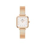 Quadro Studio Rose Gold White Dial Watch