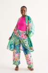 Giant Tropical Print Paperbag Pants - XXL