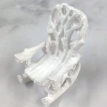 JP720 White Resin Rocking Chair Fairy Garden