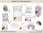 Cot Duvet Bedding Hedgehog Soft Pink And Green Set