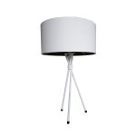 Shaded Tripod Table Lamp - Silver