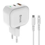 Snug Usb type-c Wall Charger 35W With Mfi Cable – White