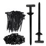100PCS Nylon Universal Cable Tie Buckle Cable Tie Buckles & Zip Tie Clips Universal Nylon Zip Tie Fasteners Tool-free Tshaped Zip Clips