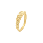 Hera 18CT Gold Pebbled Ring - 56 Gold