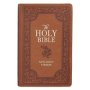 Kjv Bible Giant Print Full Size Tan Floral   Large Print Leather / Fine Binding Large Type / Large Print Edition