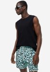 Patterned Swim Shorts - Blue