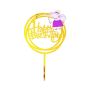 Peppa Pig Themed Gold Cake Topper