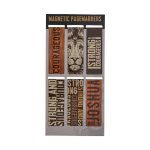 Magnetic Bookmarks - Strong And Courageous - Set Of 6