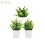 3-POT Premium Artificial Flower Set - Perfect For Home Decoration & Desk Accents