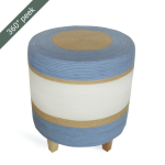 Ottoman - Jute & Blue-grey