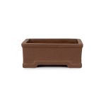 6" Chinese Unglazed Containers - Formal Dark Rectangular 15.5 X 11.5 X 6CM