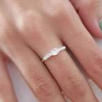 Karley 925 Sterling Silver Cz Solitaire Ring - Size 8