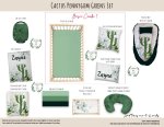 Cot Duvet Bedding Leaf Cactus Pennygum Greens Set