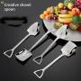 4-PIECE Set Creative Shovel Spoon Stainless Steel Dessert & Fruit Serving Spoons Multi-purpose Uncharged Ideal For Outdoor Camping & Picnic