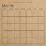 Blank Calendar - Kraft Brown Paper Undated Planner For Organizing Tasks Goals Scheduling Diy Calendar Book   Paperback