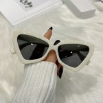 Y2K Cat Eye Sunglasses For Women Men Retro Fashion Large Decorative Shades Props For Beach Party Travel