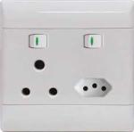 SUP680 4X4 Sa euro Combination Switched Socket Outlet - Graphite