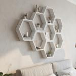 Large Hexagonal Wall Shelf - World Of Rustic Frames