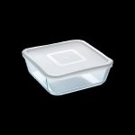 Square Glass Dish With Freezer Lid 0.8L 2L